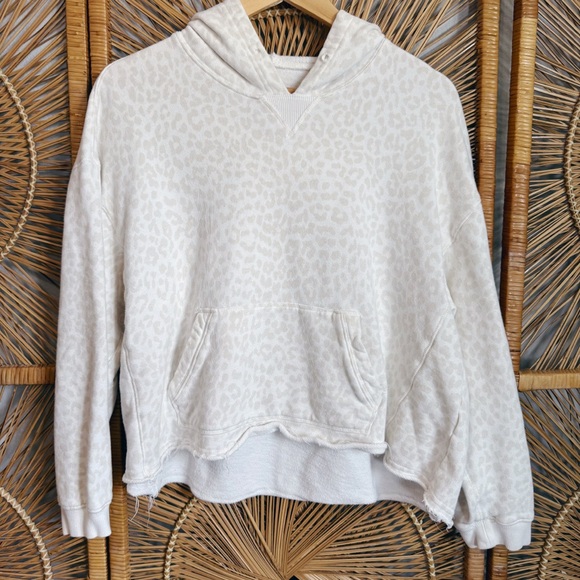 Pistola Cream Animal Print Hoodie SZ XS - Picture 1 of 5